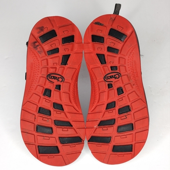 Chaco Rainbow Orange Slip On Strap Up Kids Sandals - Picture 11 of 14